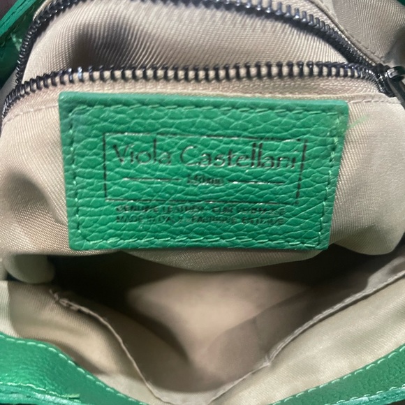 Green Italian Designer Purse (Viola Castellani) - Picture 6 of 7